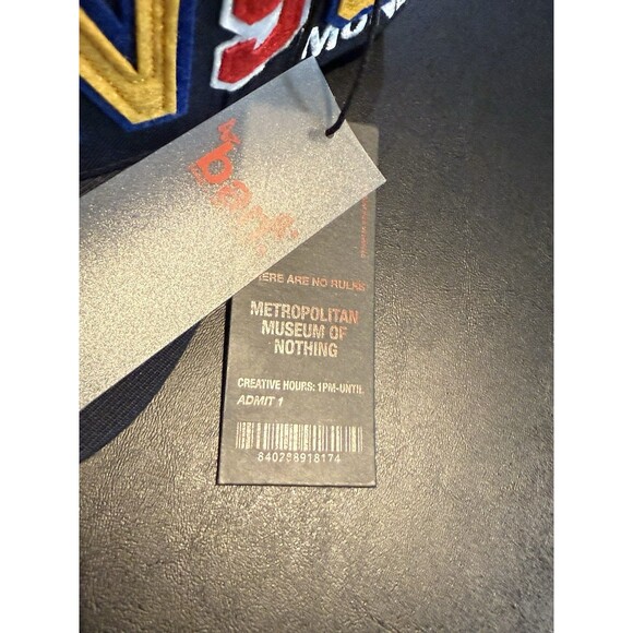 Brand About Nothing Baseball Cap Hat Adjustable Cleveland Navy Flat Bill New - Picture 7 of 9